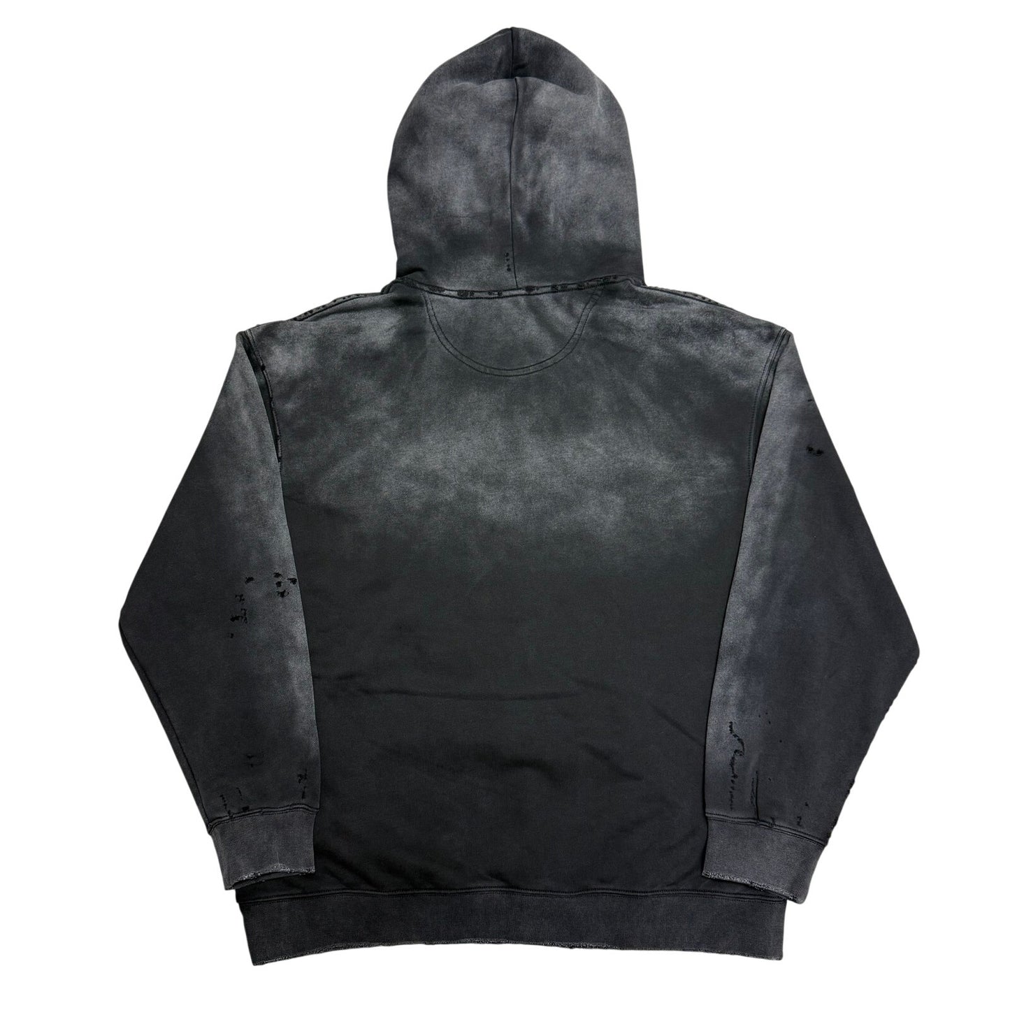 Vintage Stanford University Thrashed Distressed Hoodie Black