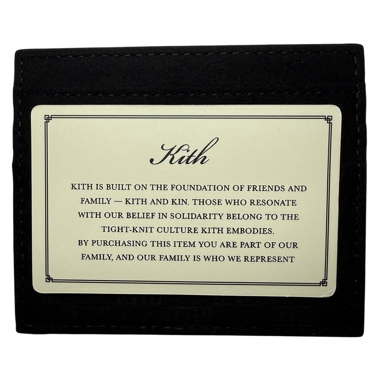 Kith Monogram Suede Card Holder Black