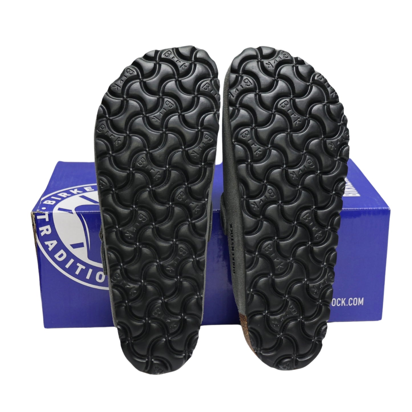 Birkenstock Boston Soft Footbed Suede Stone Coin