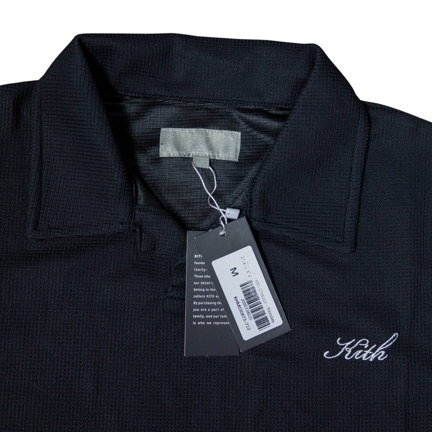 Kith Micro Waffle Drew Polo 'Black'