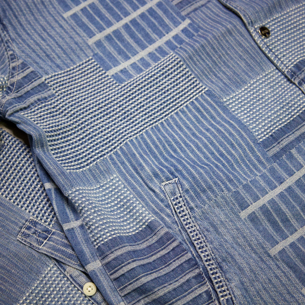 Kith Japanese Indigo Jacquard Coaches Jacket Indigo