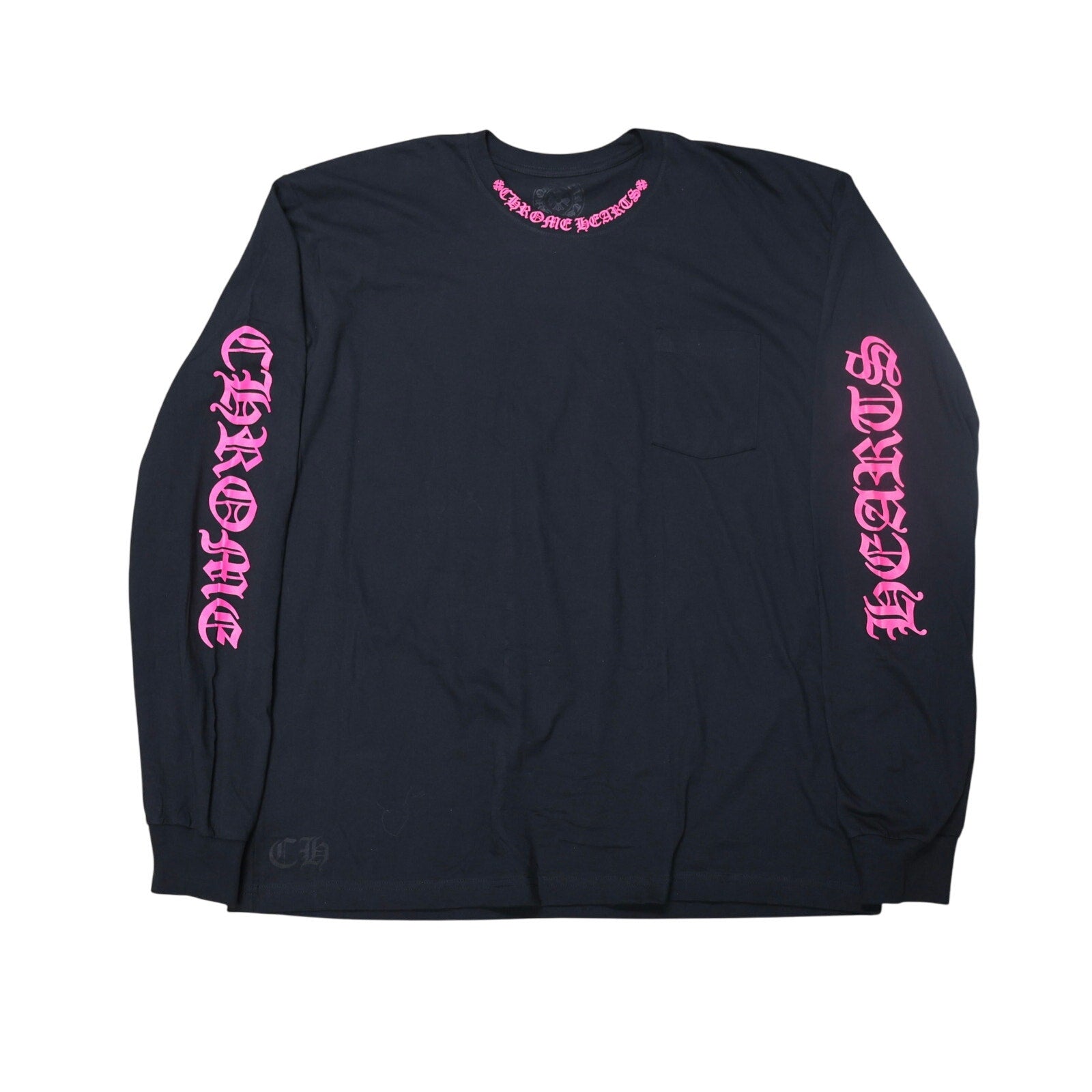 Chrome Hearts Long Sleeve Pocket Crew Hot Pink/Black – Soledoutcali