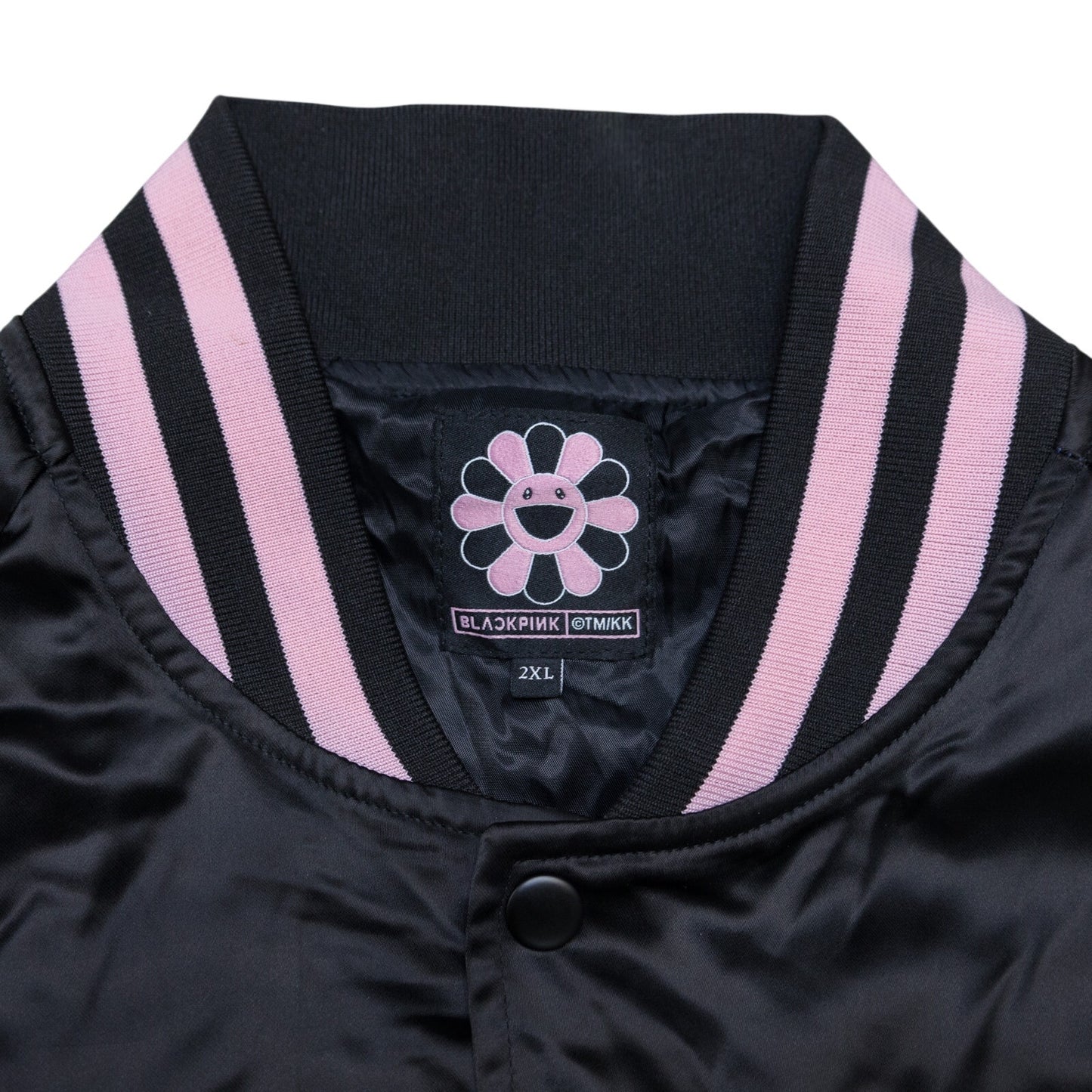 Takashi Murakami Black Pink Sample Unreleased Satin Bomber Jacket