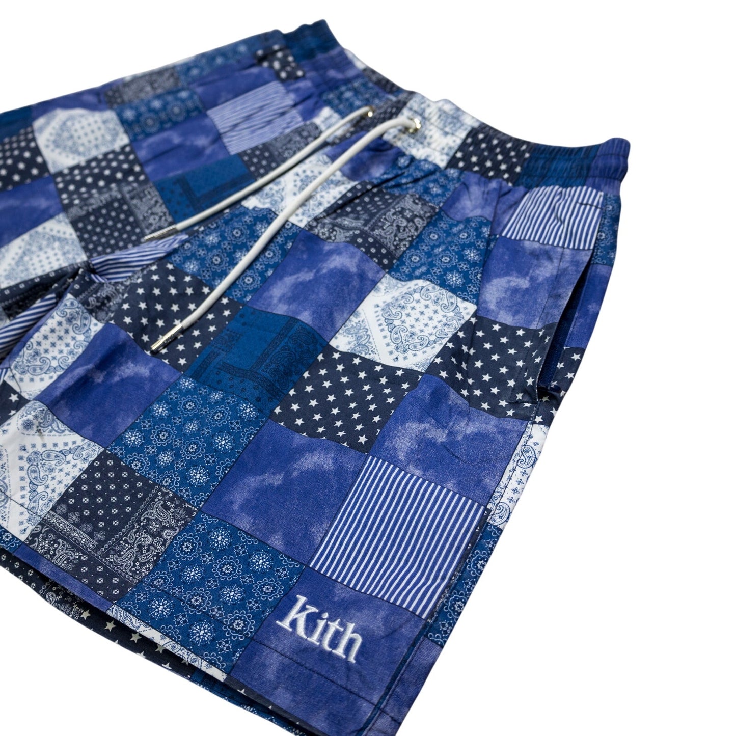 Kith Indigo Patchwork Hardaway Short Navy/Multi