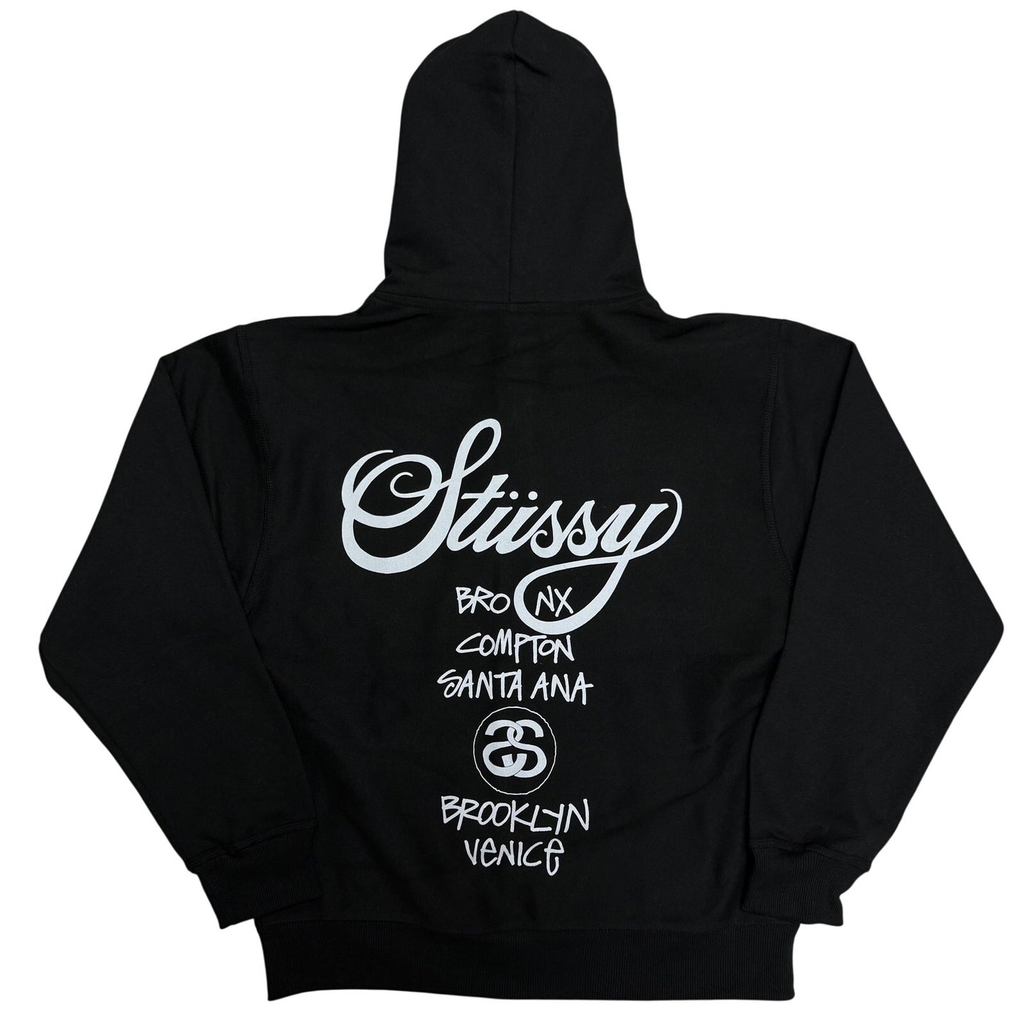 Stussy World Tour Zip Hoodie 'Black'