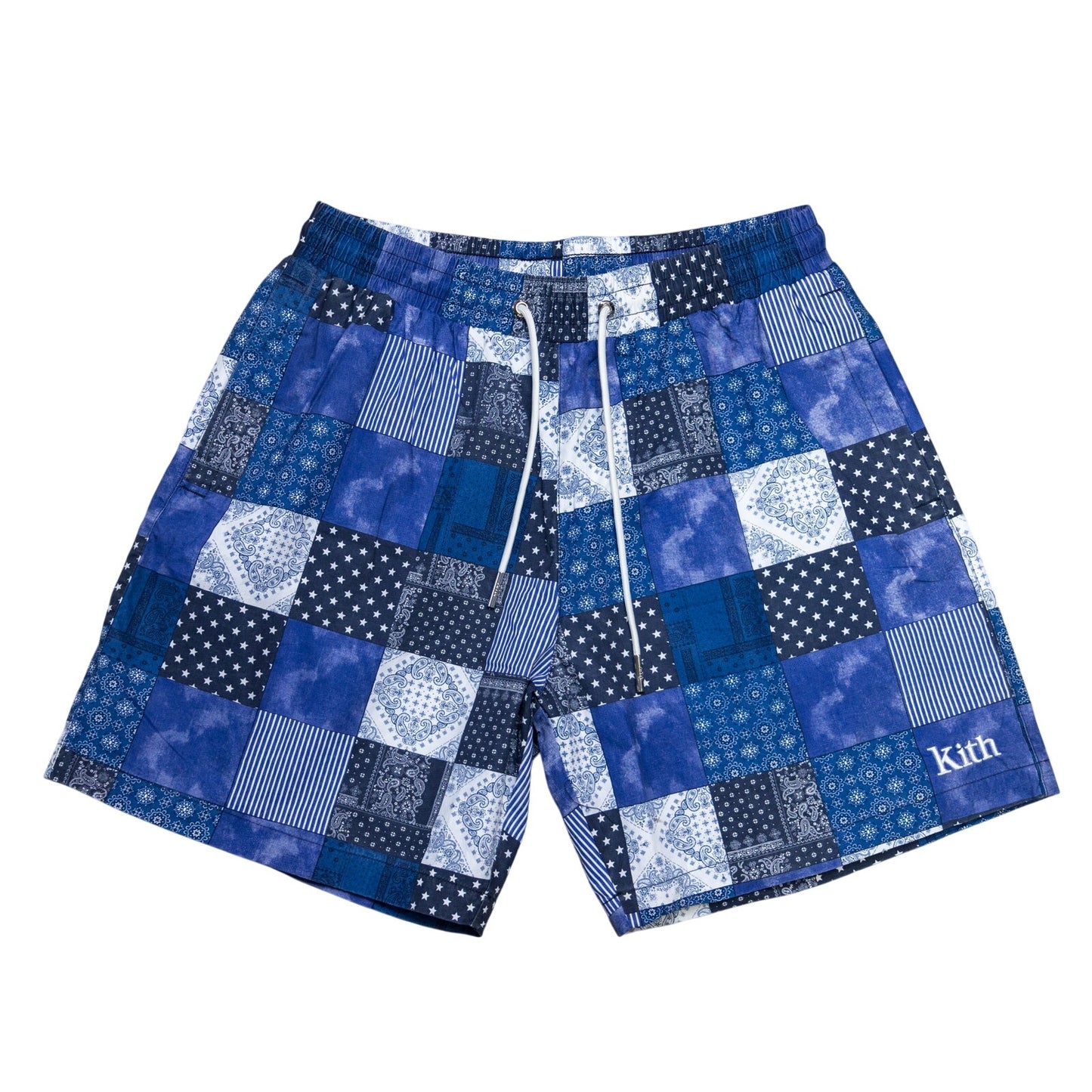Kith Indigo Patchwork Hardaway Short Navy/Multi