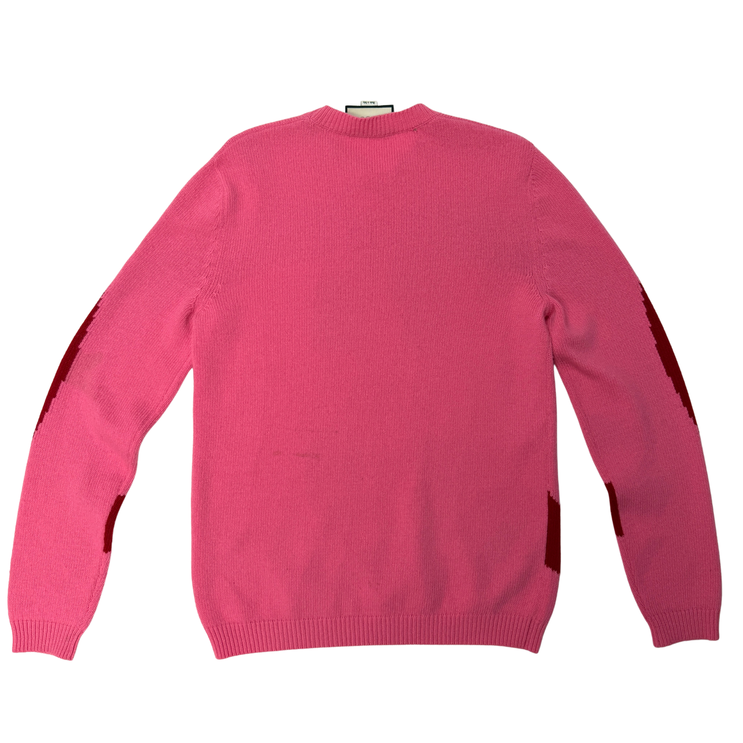 Gucci Cruise 2019 Pink and Red Logo Knit Sweater