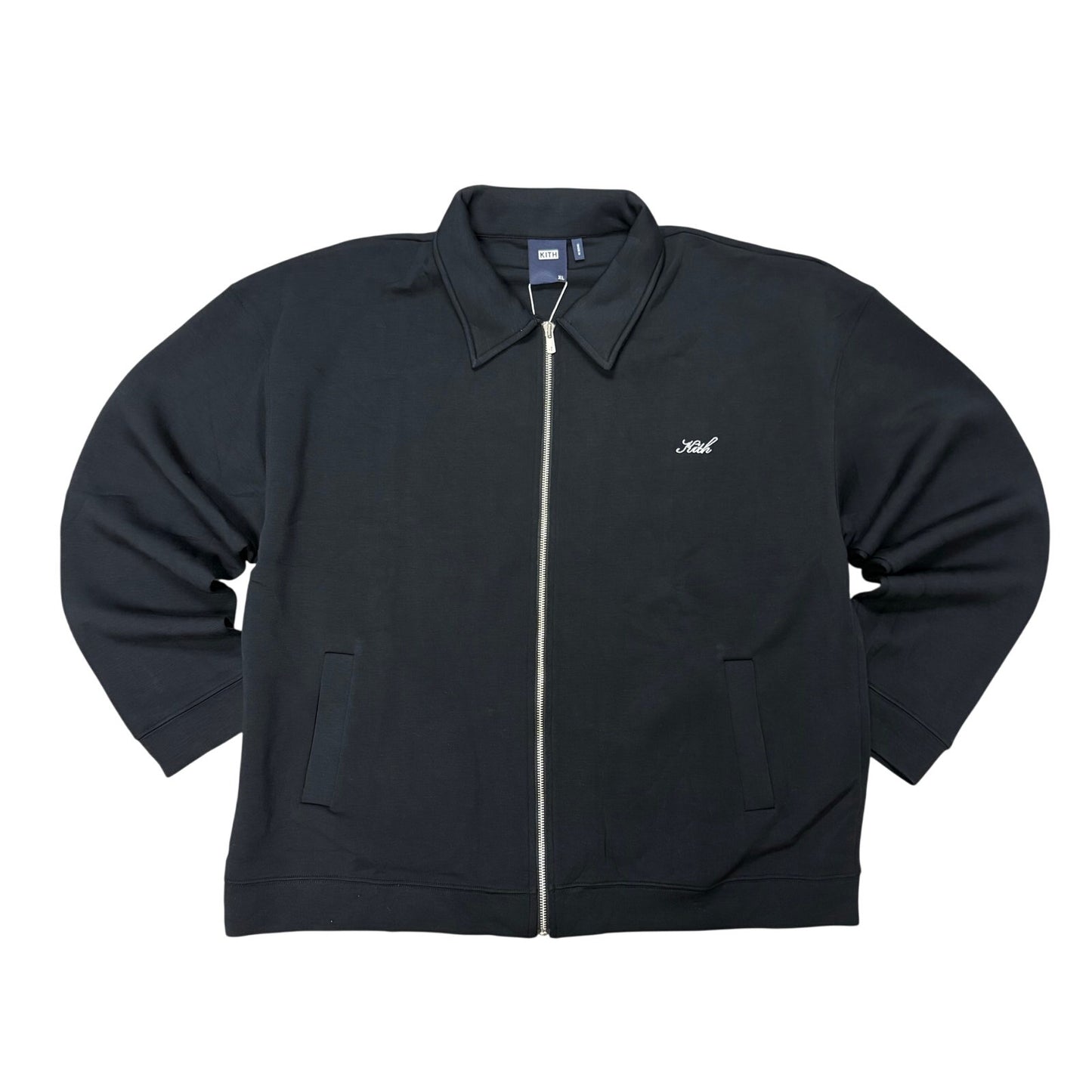 Kith Double Knit Coaches Zip Up Jacket Black