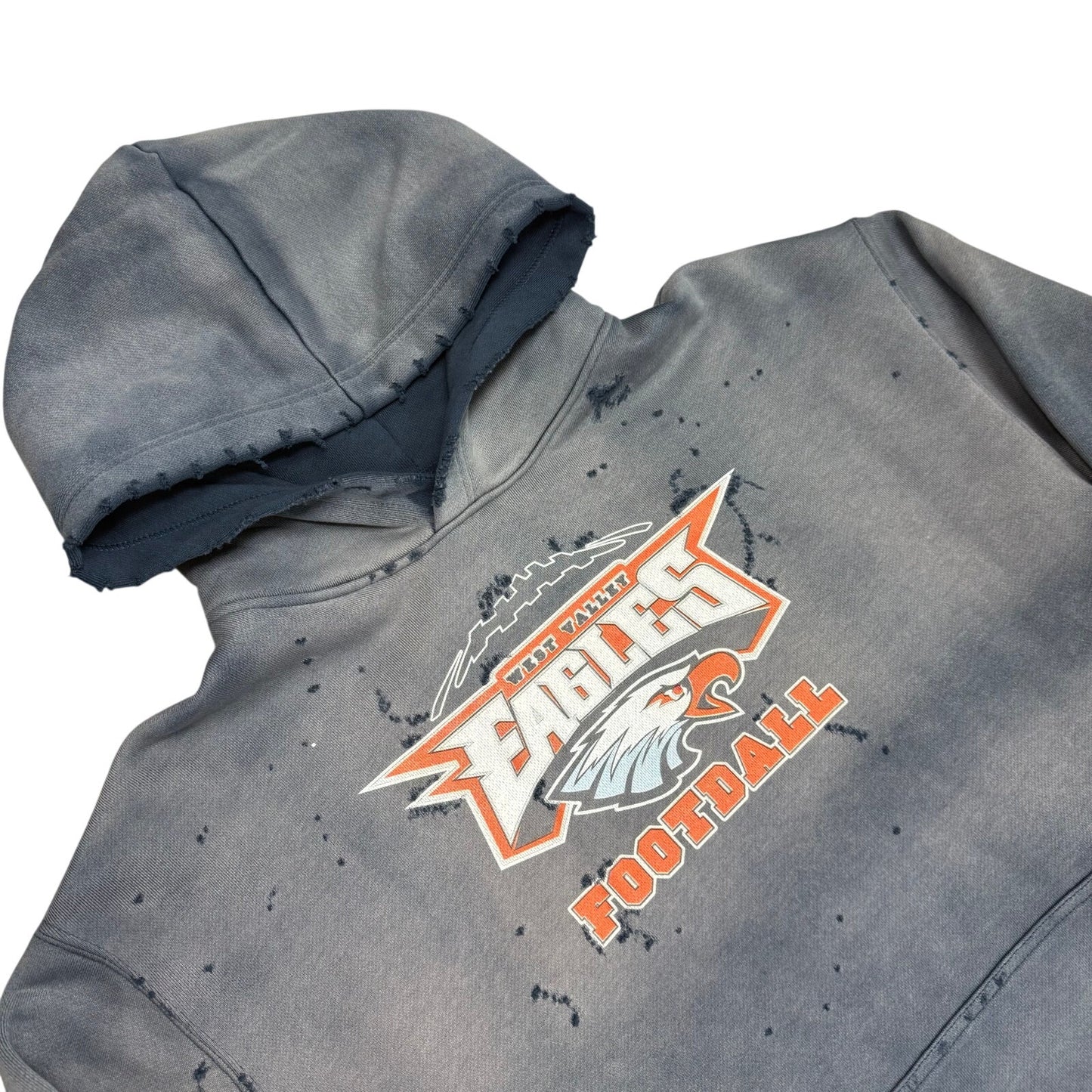 West Valley Eagles Footdall Hoodie Thrashed Navy