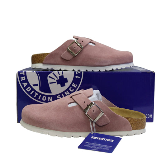Birkenstock Boston Soft Footbed Suede Pink Clay