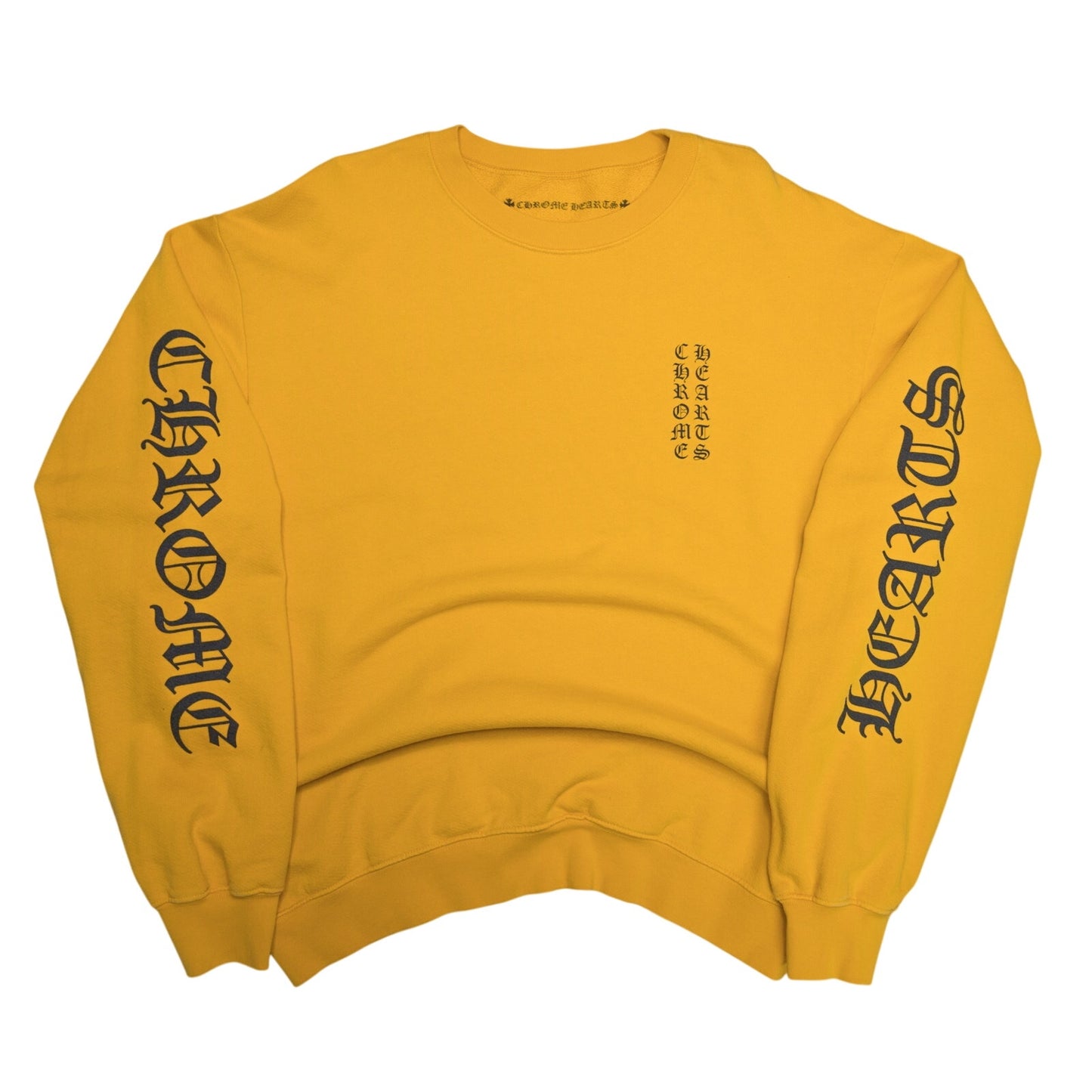 Chrome Hearts Yellow Script Crewneck