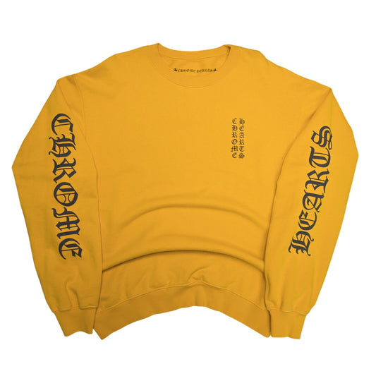 Chrome Hearts Yellow Script Crewneck