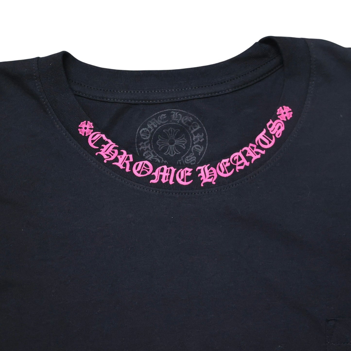 Chrome Hearts Long Sleeve Pocket Crew Hot Pink/Black