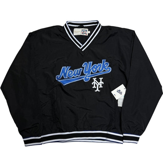 Aimé Leon Dore x New York Mets Nylon V-Neck Pullover 'Jet Black'