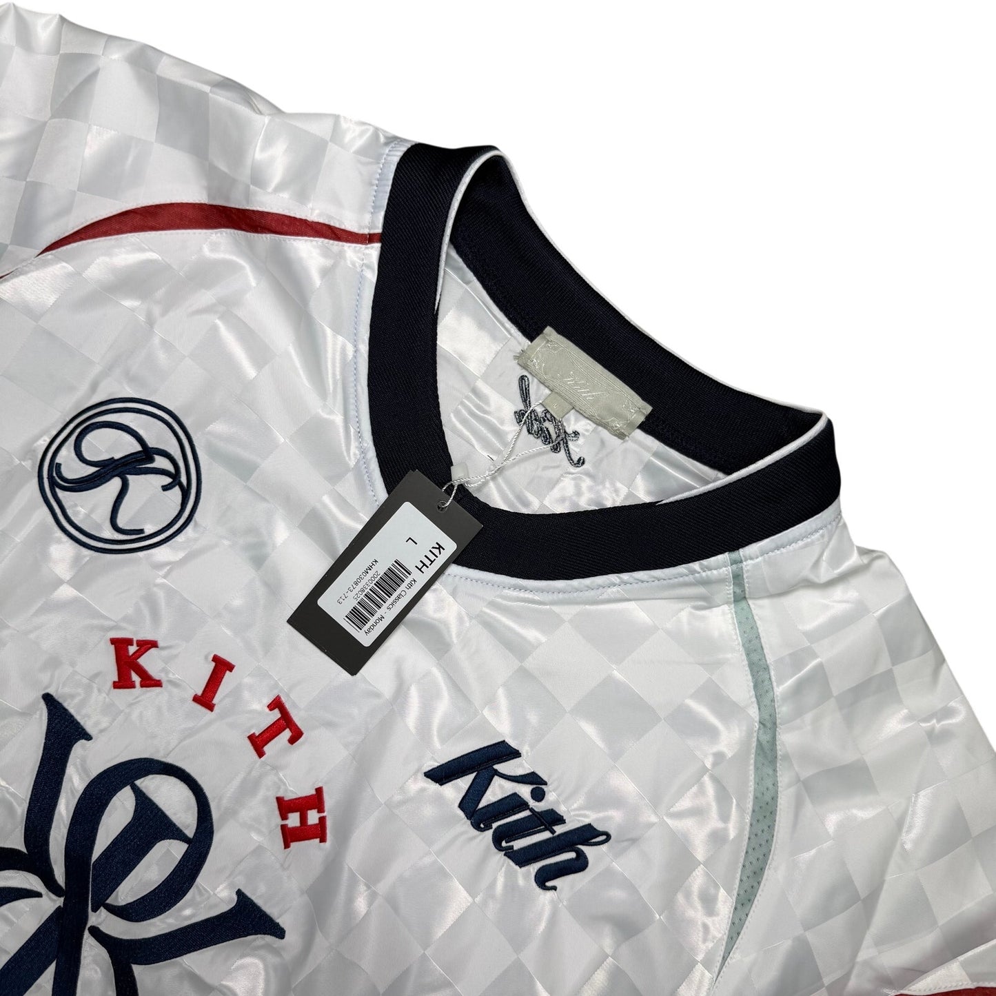 Kith Checkered Satin Dayton Combo Pullover White