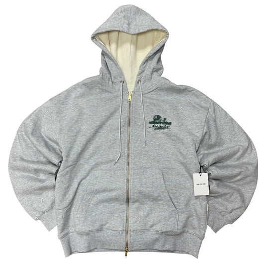 Aimé Leon Dore Unisphere Waffle Lined Full Zip Hoodie Silver Mix