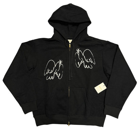 Aimé Leon Dore Doves Full Zip Up Hoodie Black