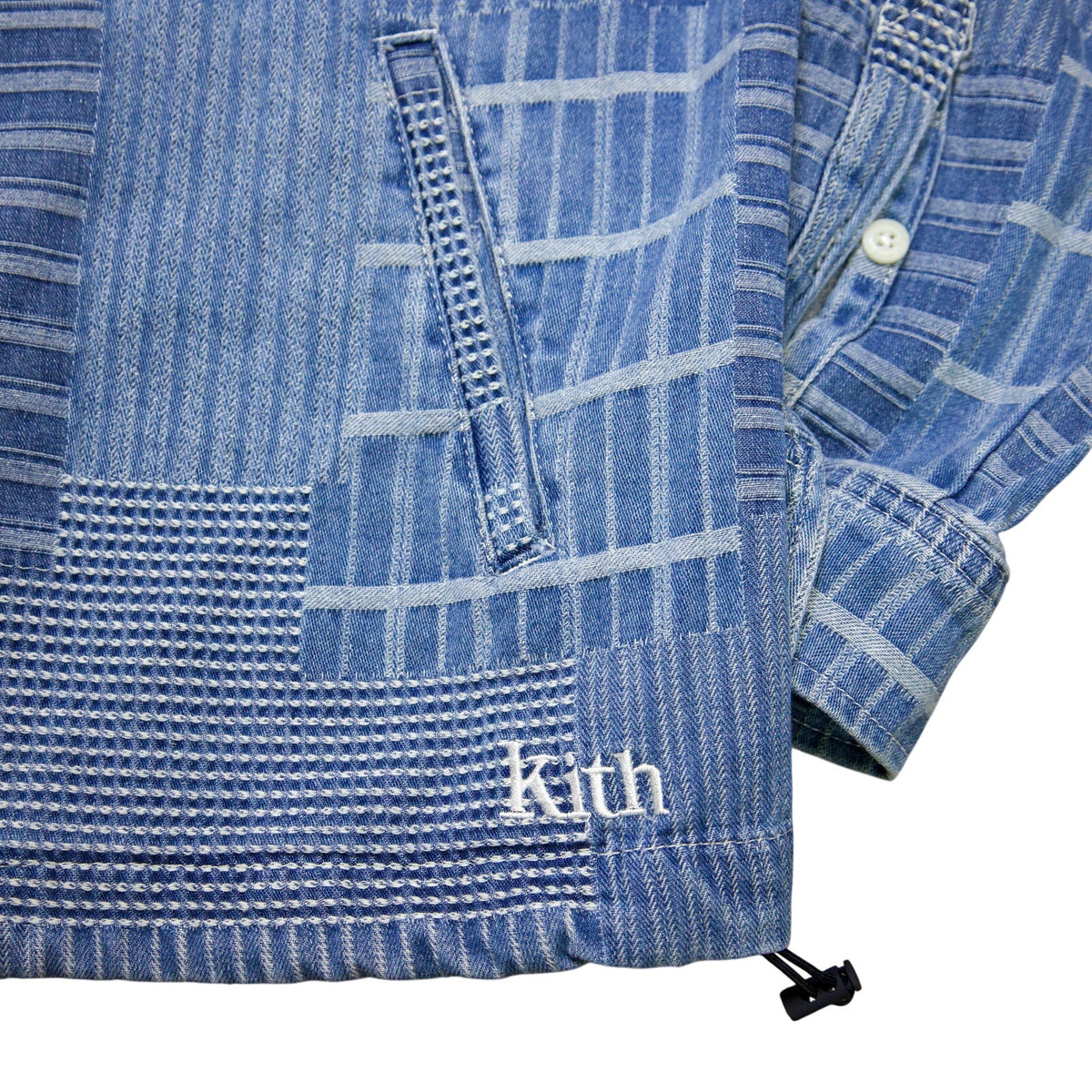 Kith Japanese Indigo Jacquard Coaches Jacket Indigo