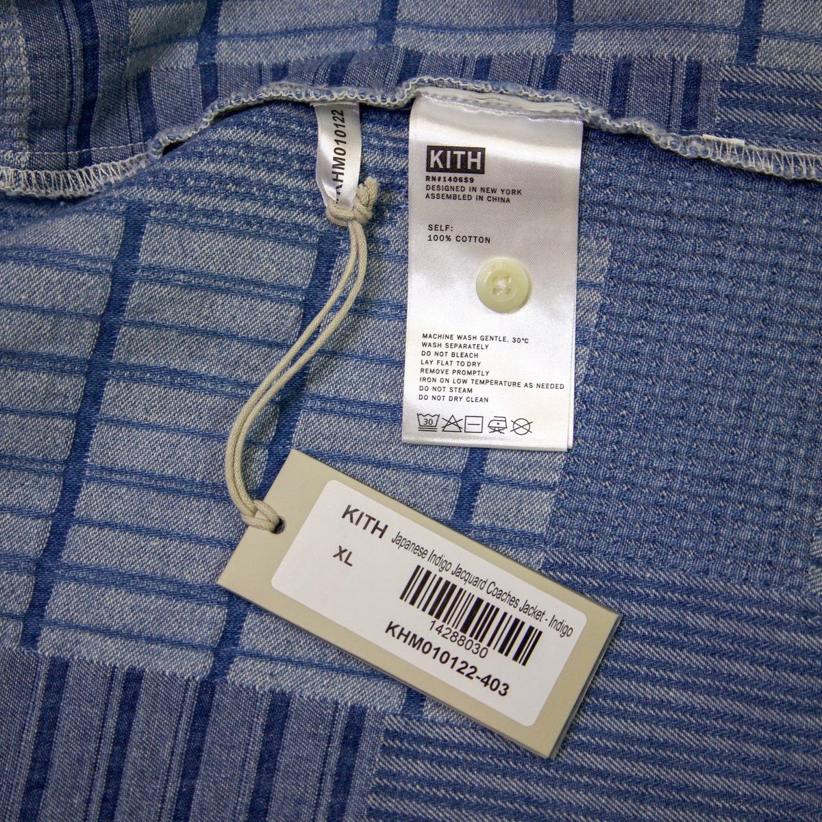 Kith Japanese Indigo Jacquard Coaches Jacket Indigo