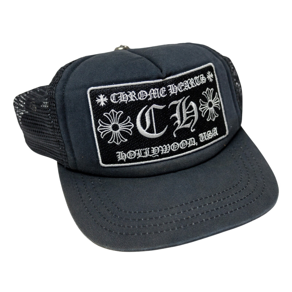Chrome Hearts CH Hollywood Trucker Hat Black