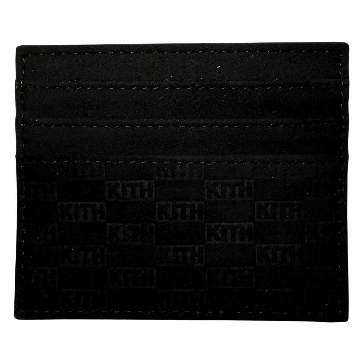 Kith Monogram Suede Card Holder Black