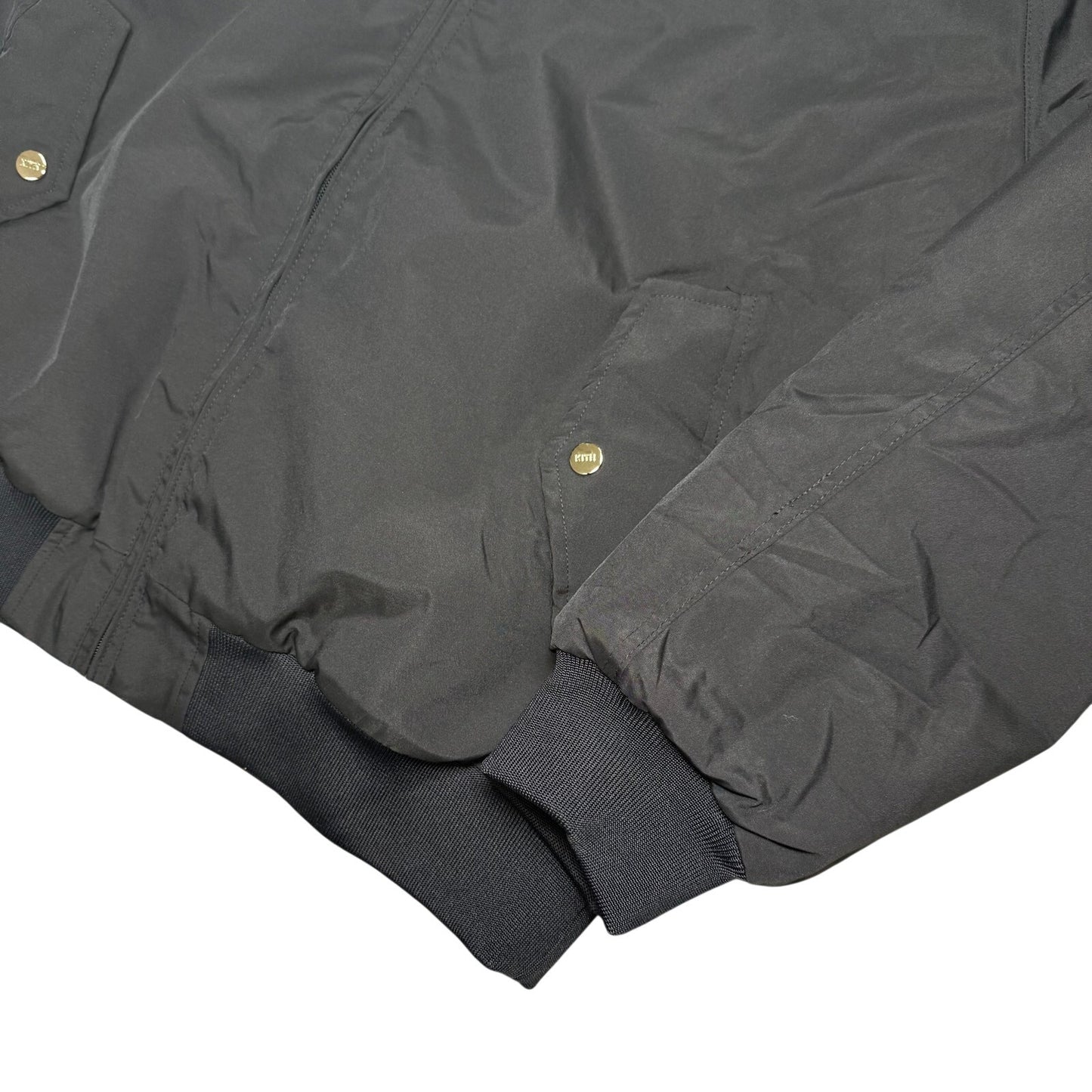 Kith Puffer Jacket Navy Blue Mini Script Cursive Logo