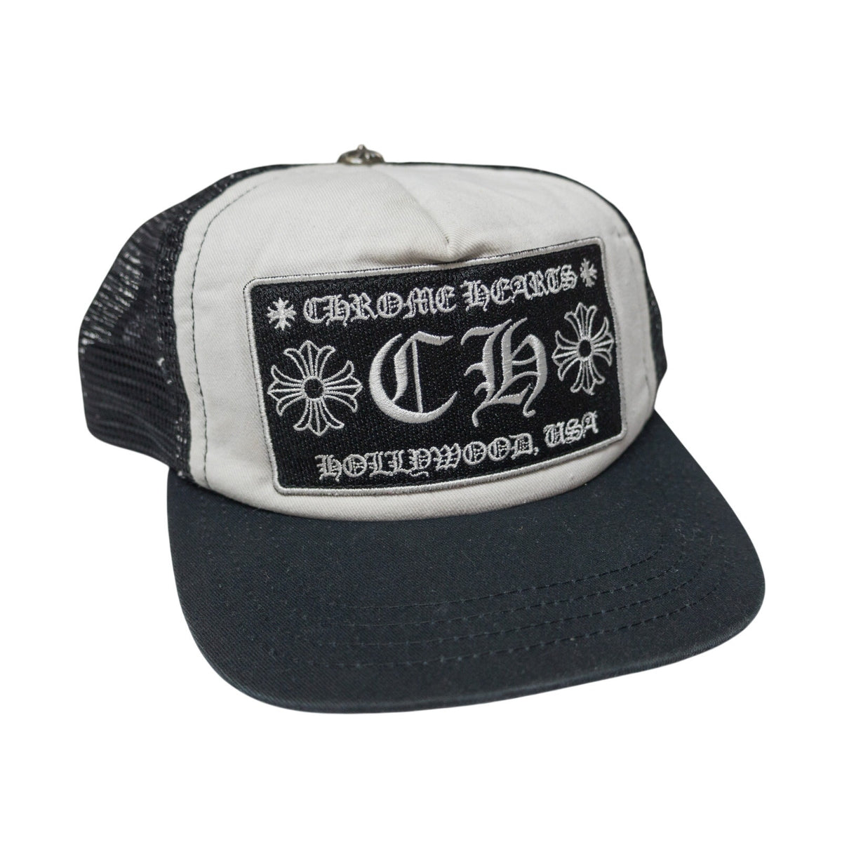 Chrome Hearts CH Hollywood Trucker Hat White