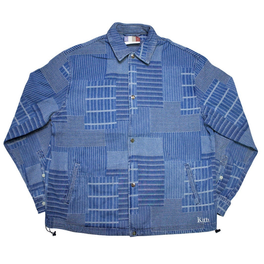 Kith Japanese Indigo Jacquard Coaches Jacket Indigo