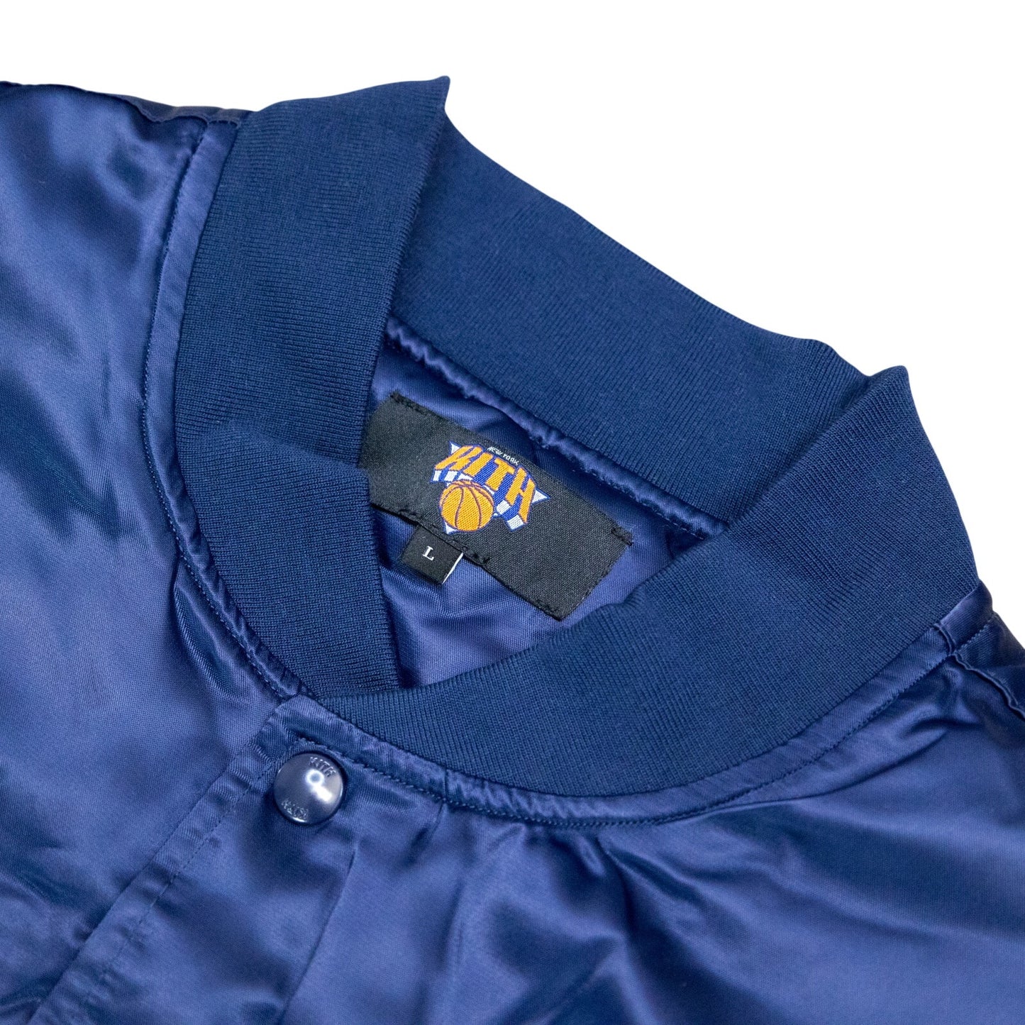 Kith for the New York Knicks Classic Satin Bomber Jacket Size M