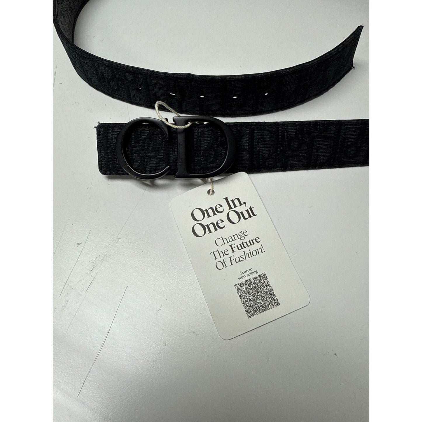 Dior Belt Reversible Oblique Jacquard Navy Black with Buckle