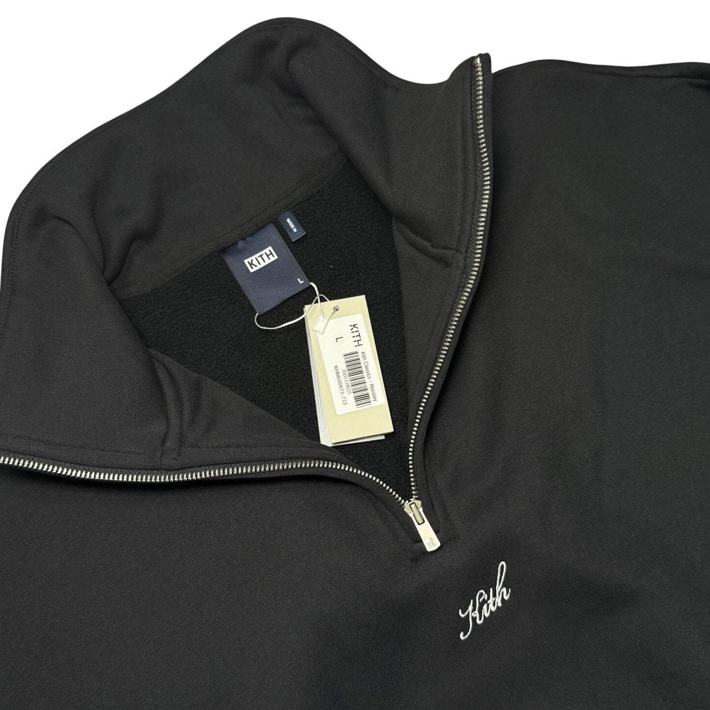 Kith Quarter Zip Nelson Pullover Sweater Black