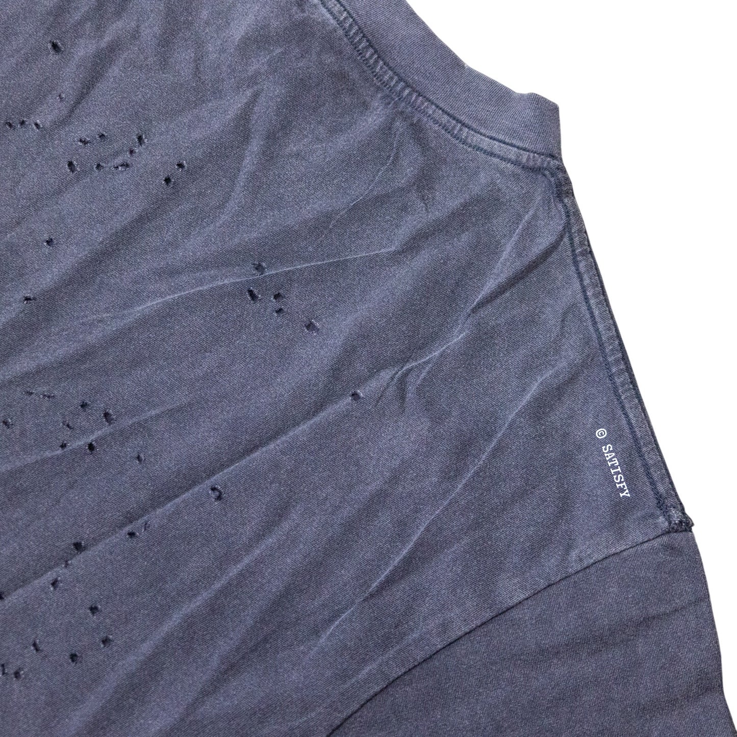SATISFY Running Oversized Text Logo Mothtech Tee