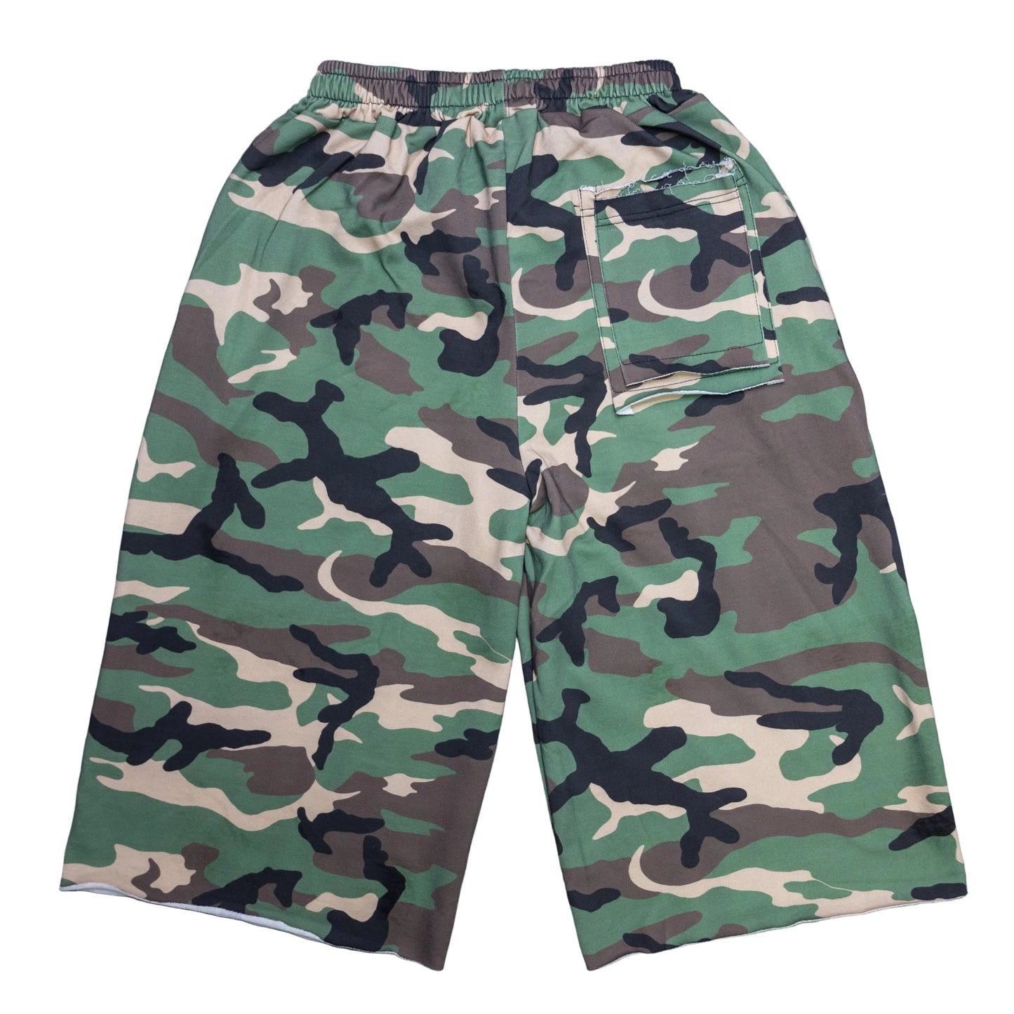 100% Cotton Baggy Camo Shorts – Men's Oversized Y2K Streetwear Wide Leg Casual Shorts