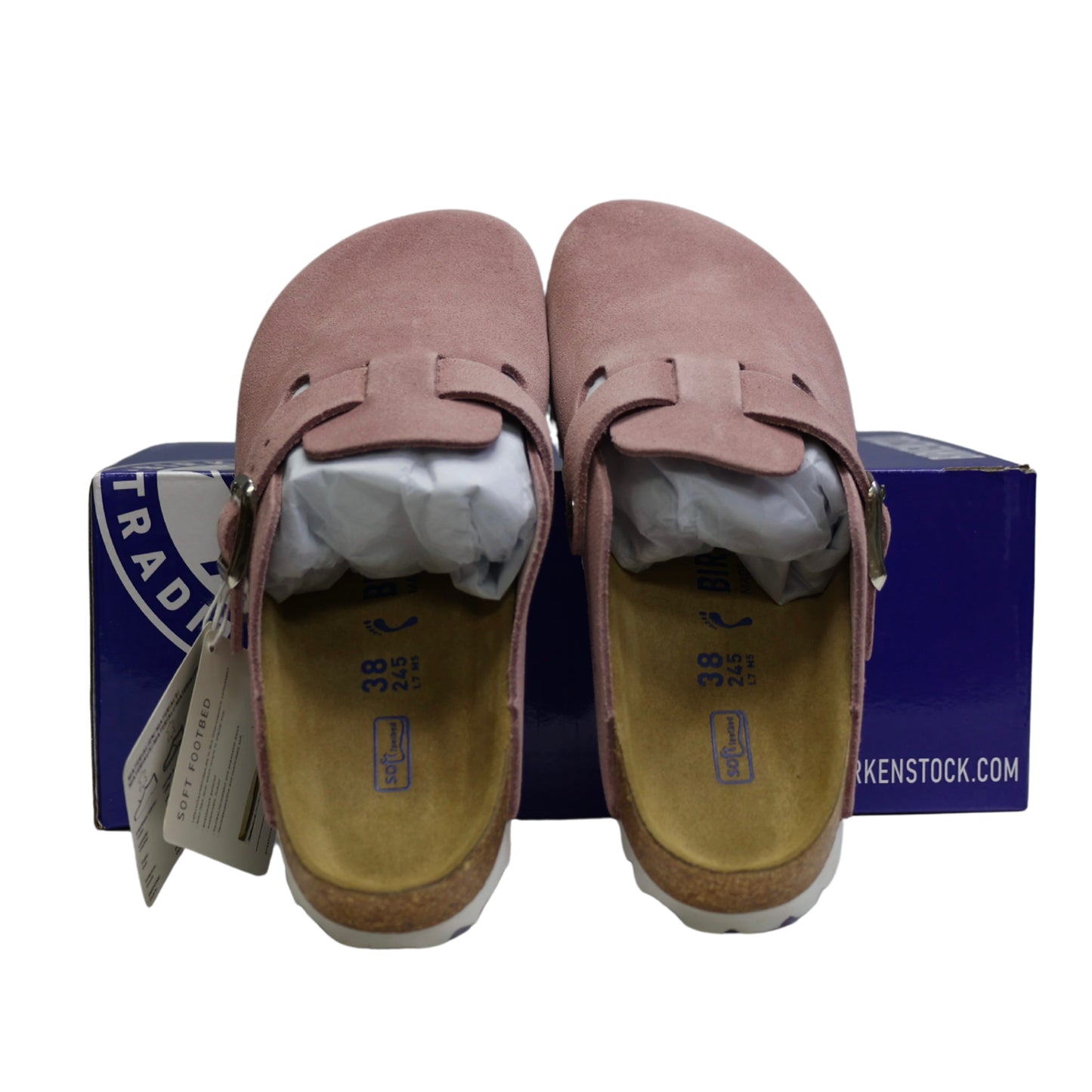 Birkenstock Boston Soft Footbed Suede Pink Clay