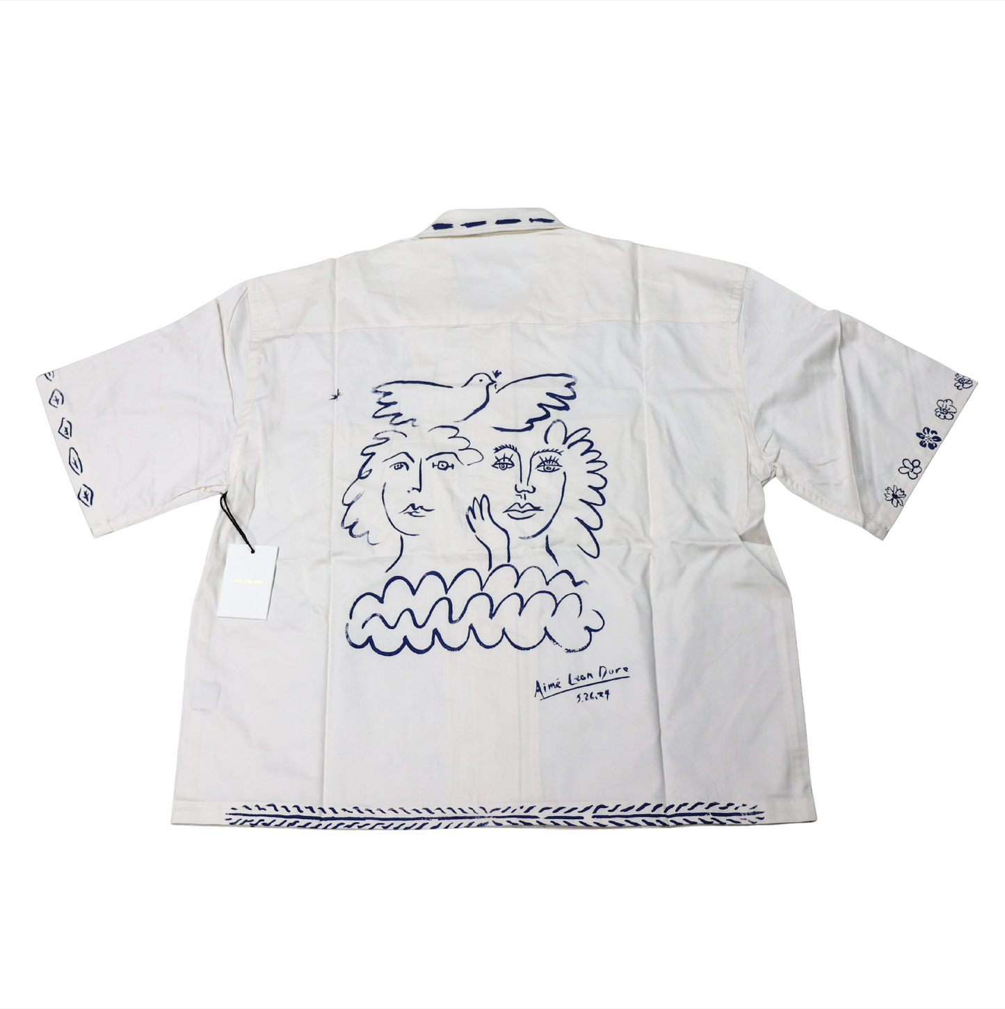 Aimé Leon Dore Lesvos Cropped Camp Shirt 'Pristine'