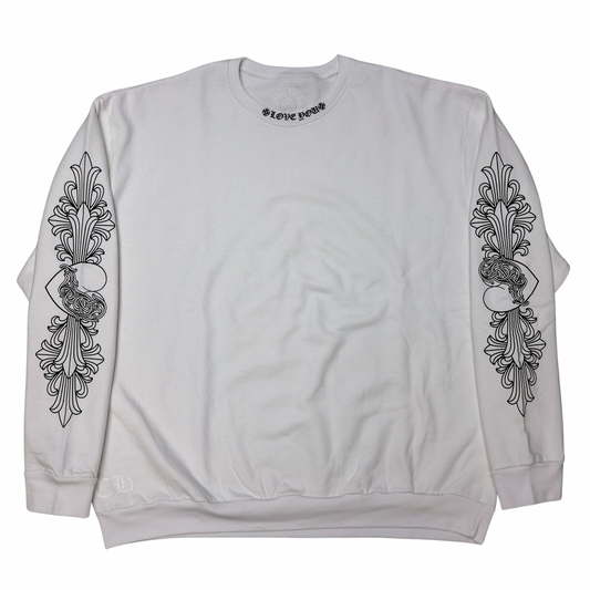 Chrome Hearts Love You Floral Heart Crewneck Sweatshirt