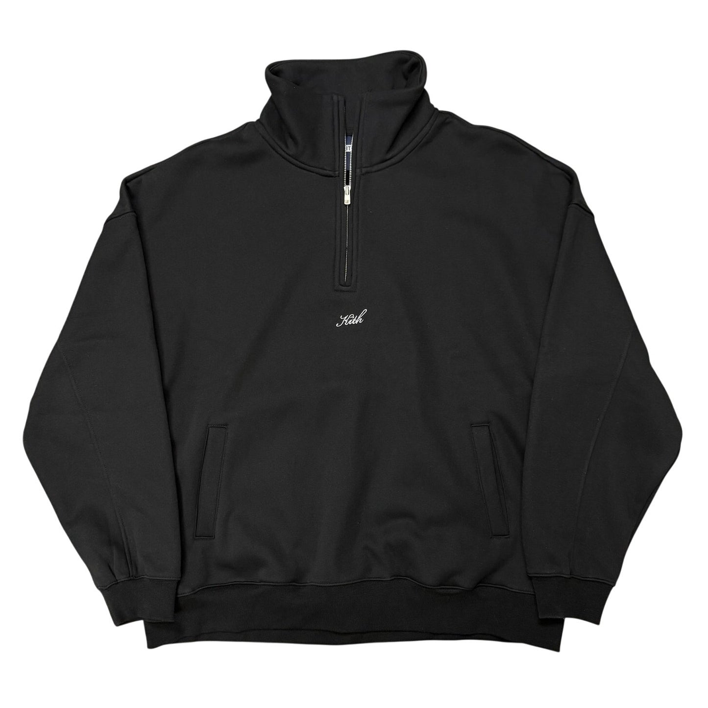Kith Quarter Zip Nelson Pullover Sweater Black