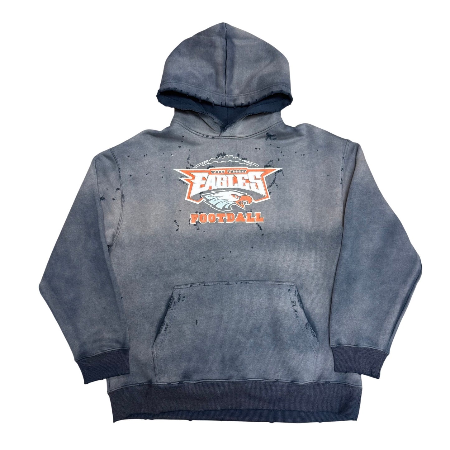 West Valley Eagles Footdall Hoodie Thrashed Navy
