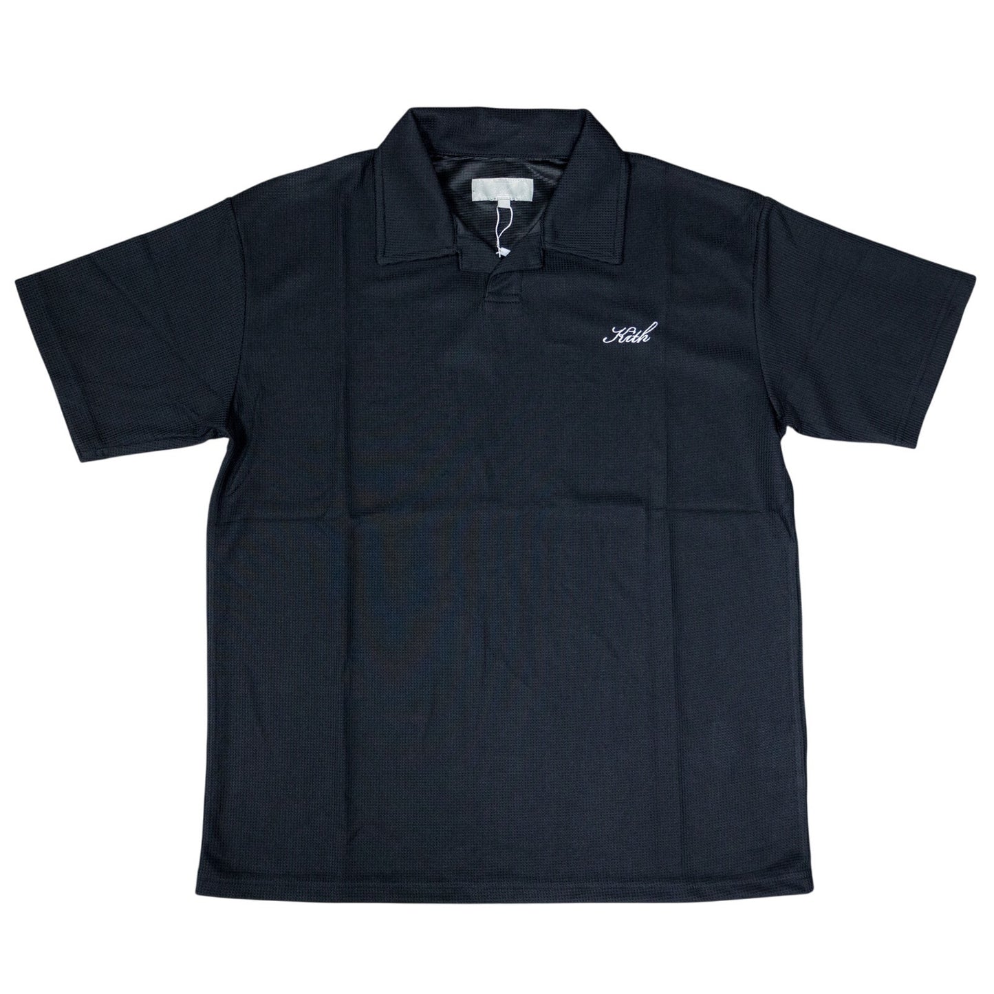 Kith Micro Waffle Drew Polo 'Black'