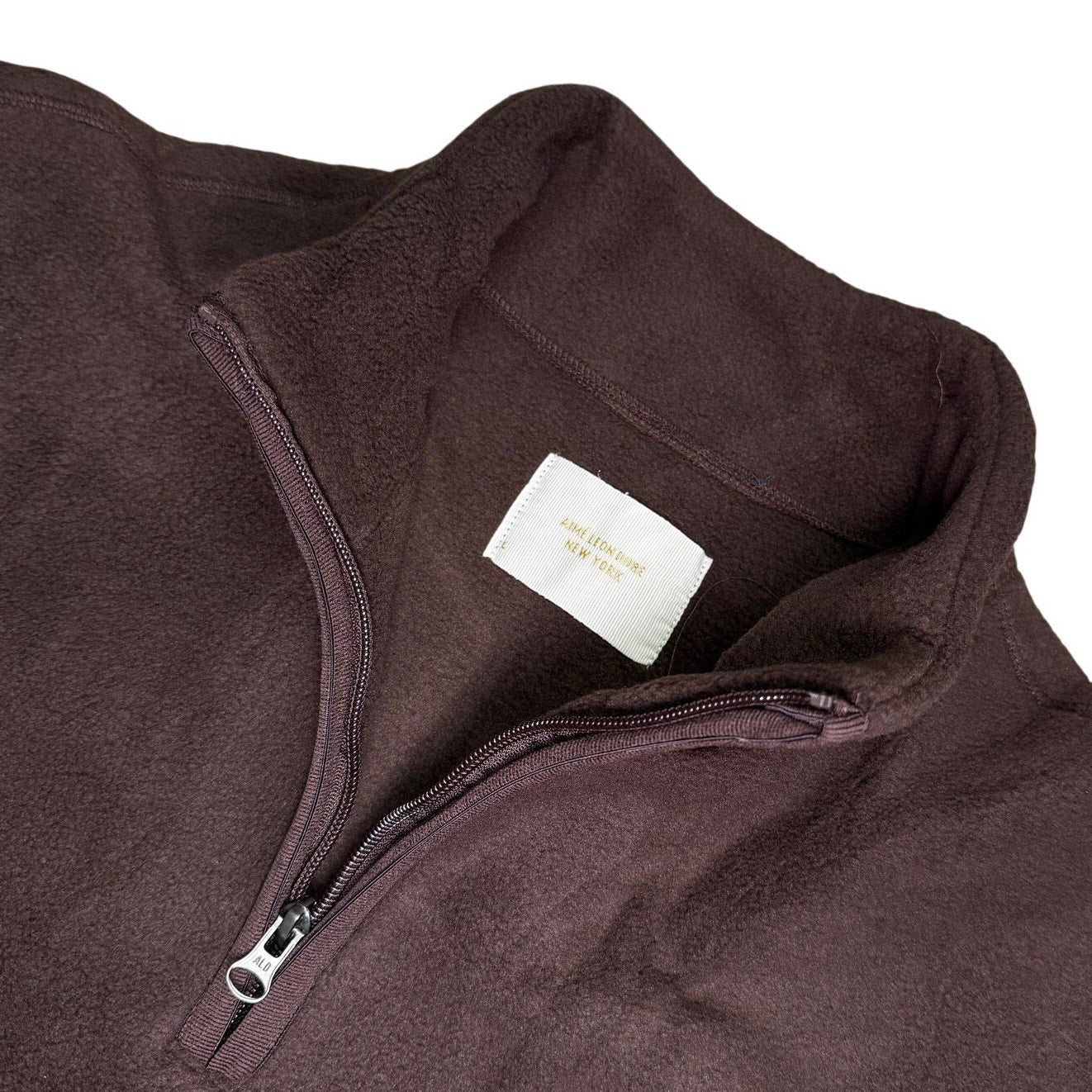Aimé Leon Dore Quarter Zip Fleece Unisphere Coffee Bean