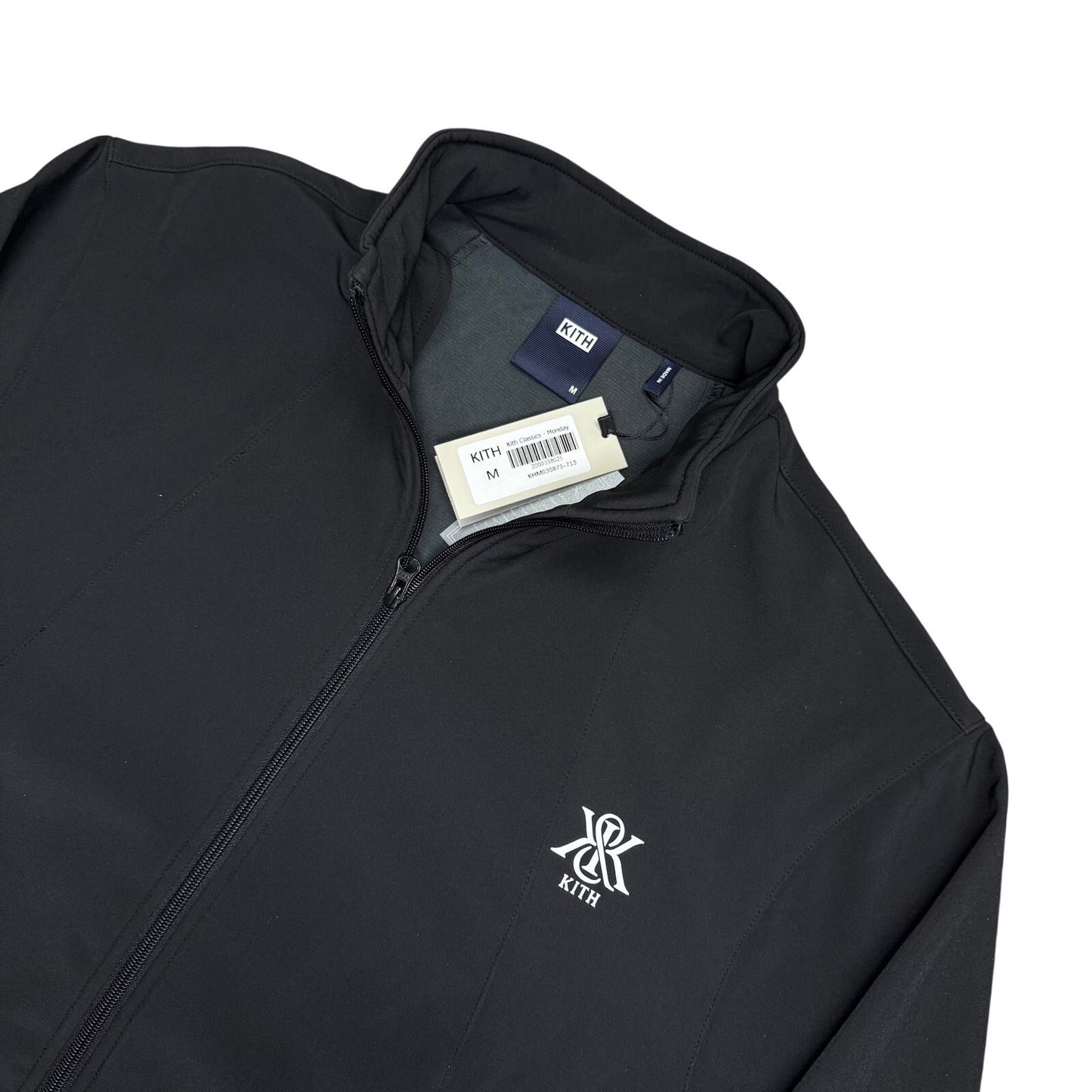 Kith Zip Up Nylon Track Jacket Reflective Logo Black