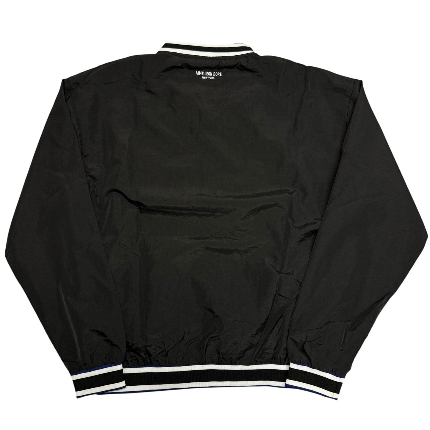 Aimé Leon Dore x New York Mets Nylon V-Neck Pullover 'Jet Black'