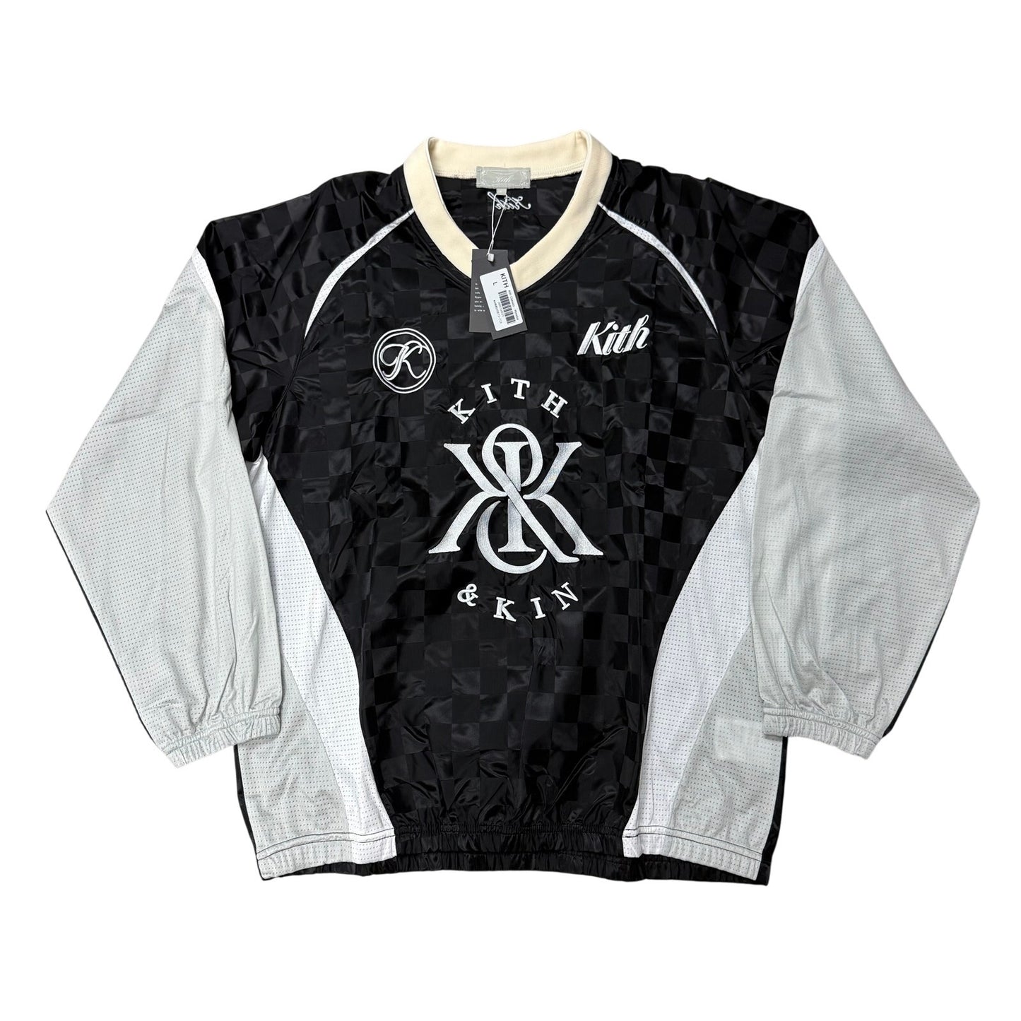 Kith Checkered Satin Dayton Combo Pullover Black