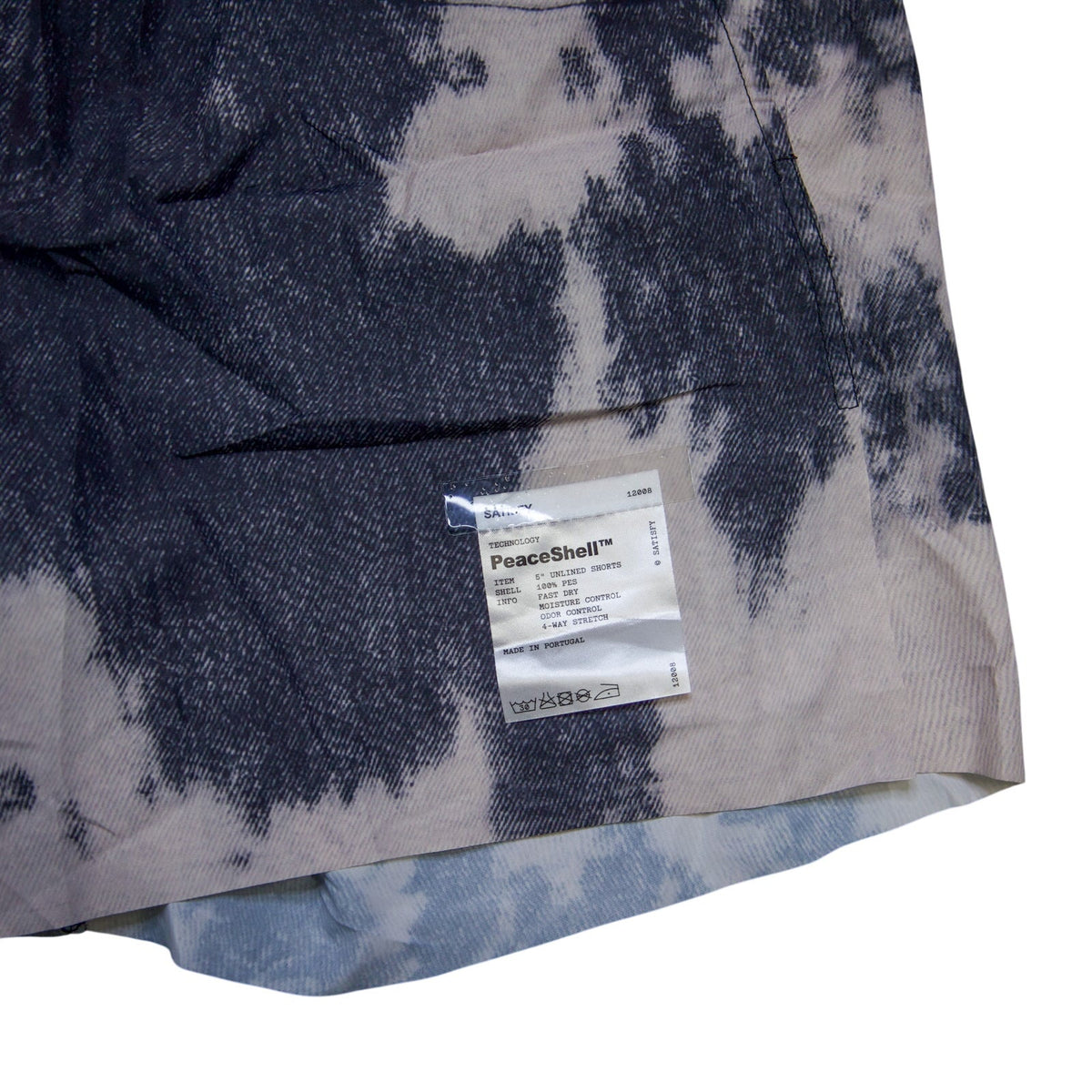 Satisfy Running PeaceShell™ 5" Unlined Shorts - Bleached Black Denim