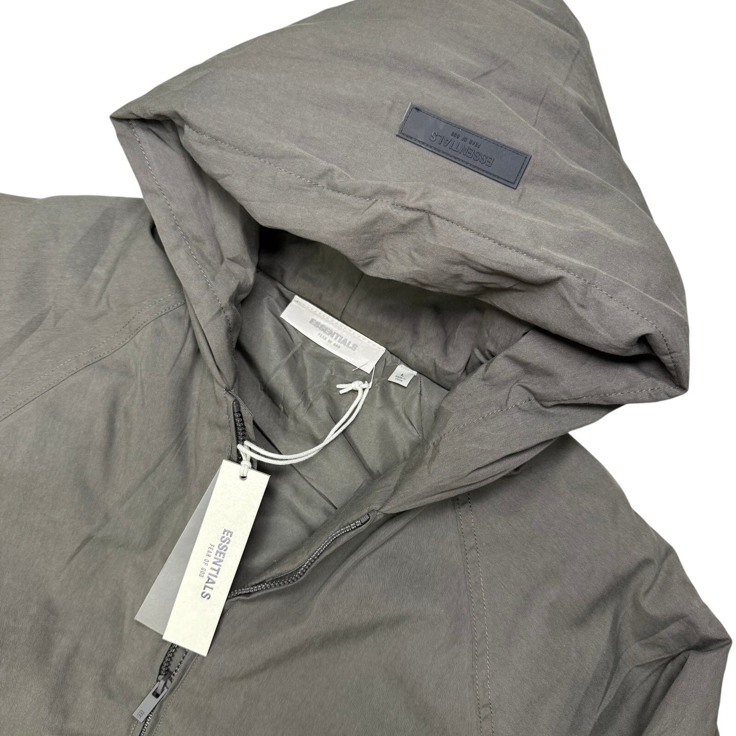 Fear of God Essentials Military Nylon Hooded Bomber 'Brown'
