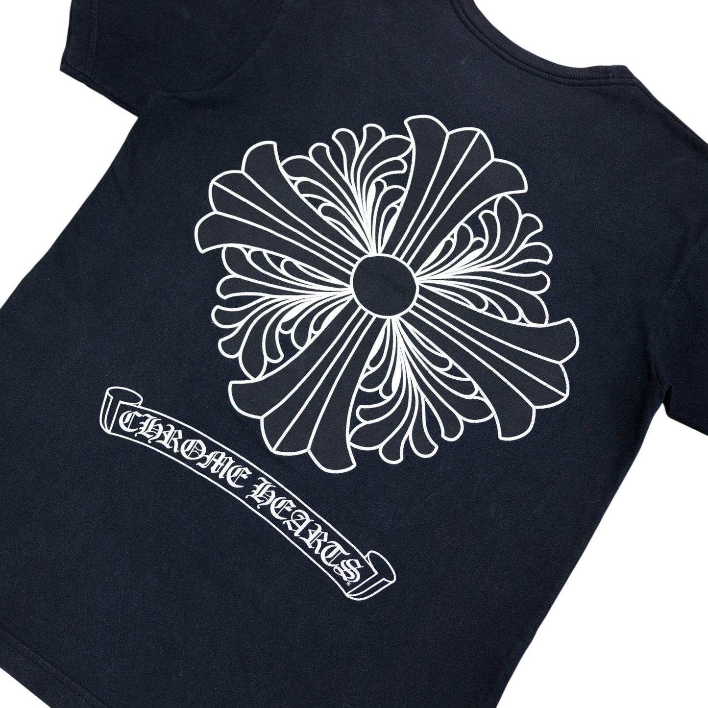Chrome Hearts Black & White Jumbo Floral Plus Cross