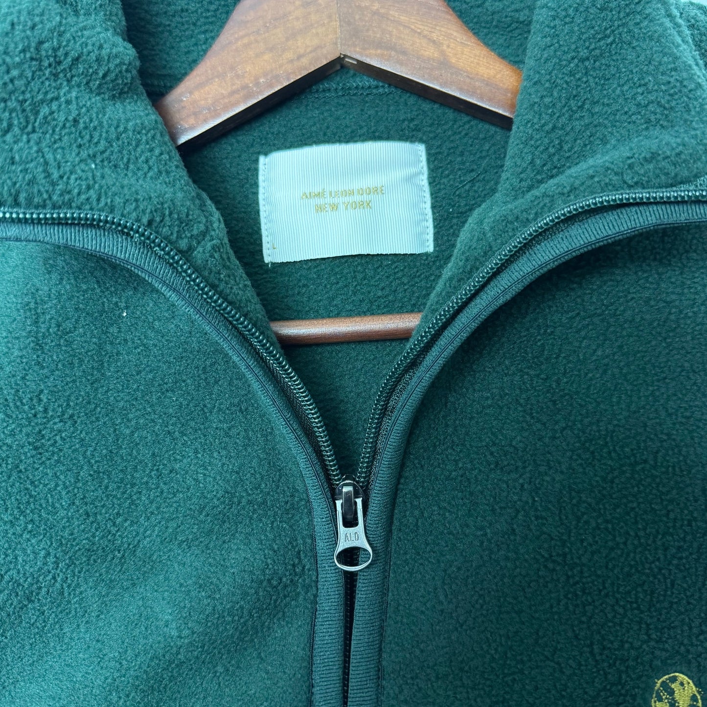 Aimé Leon Dore Quarter Zip Fleece Unisphere Forest Green