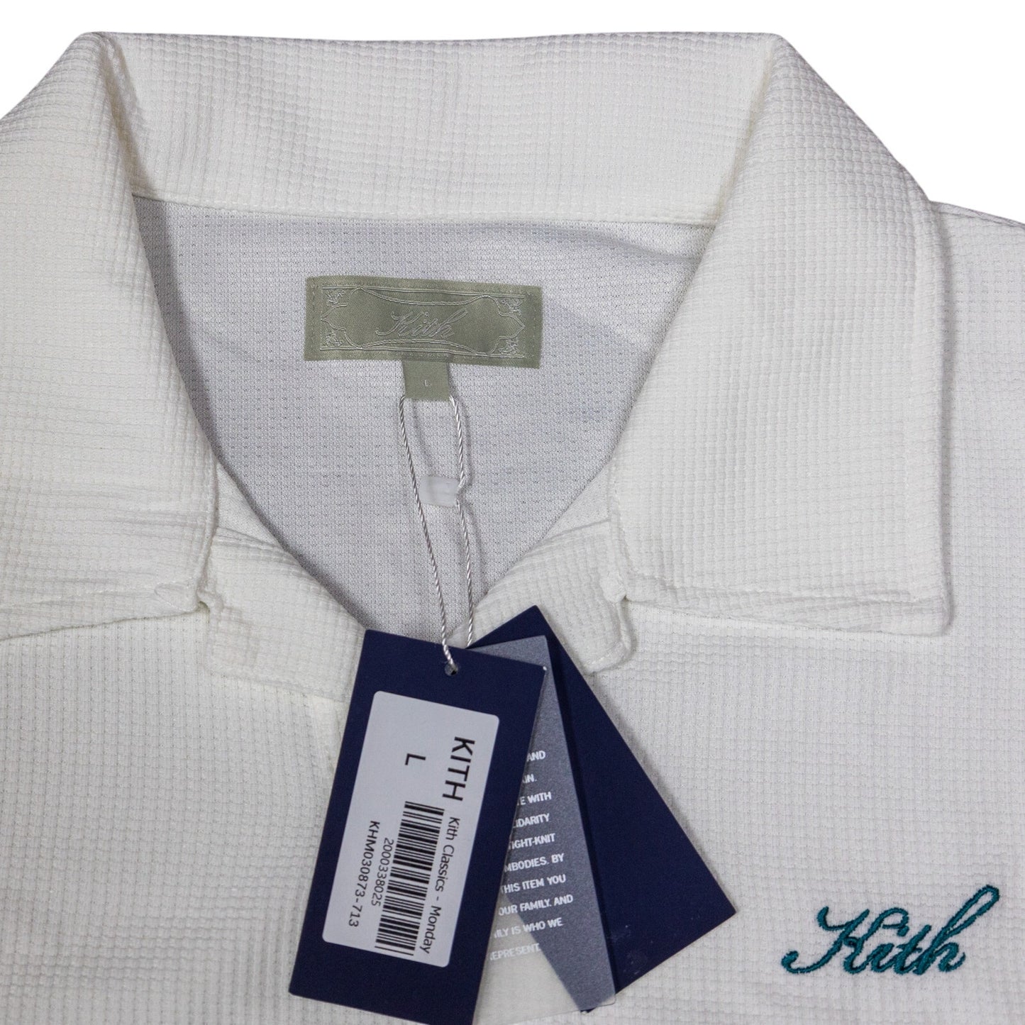 Kith Micro Waffle Drew Polo 'White'