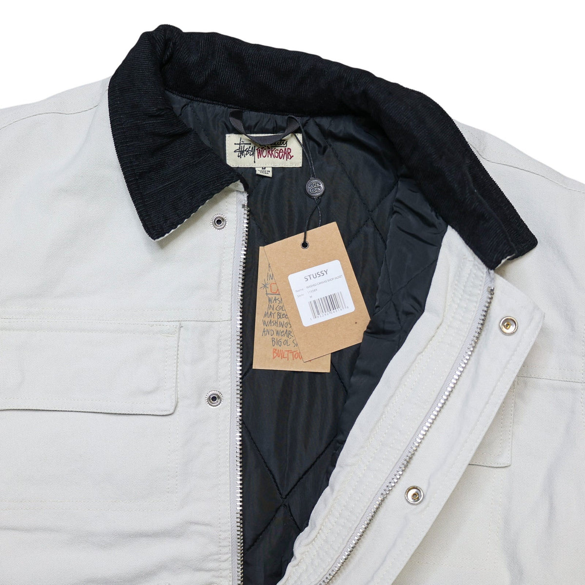 Stussy Washed Canvas Shop Jacket 'Bone'