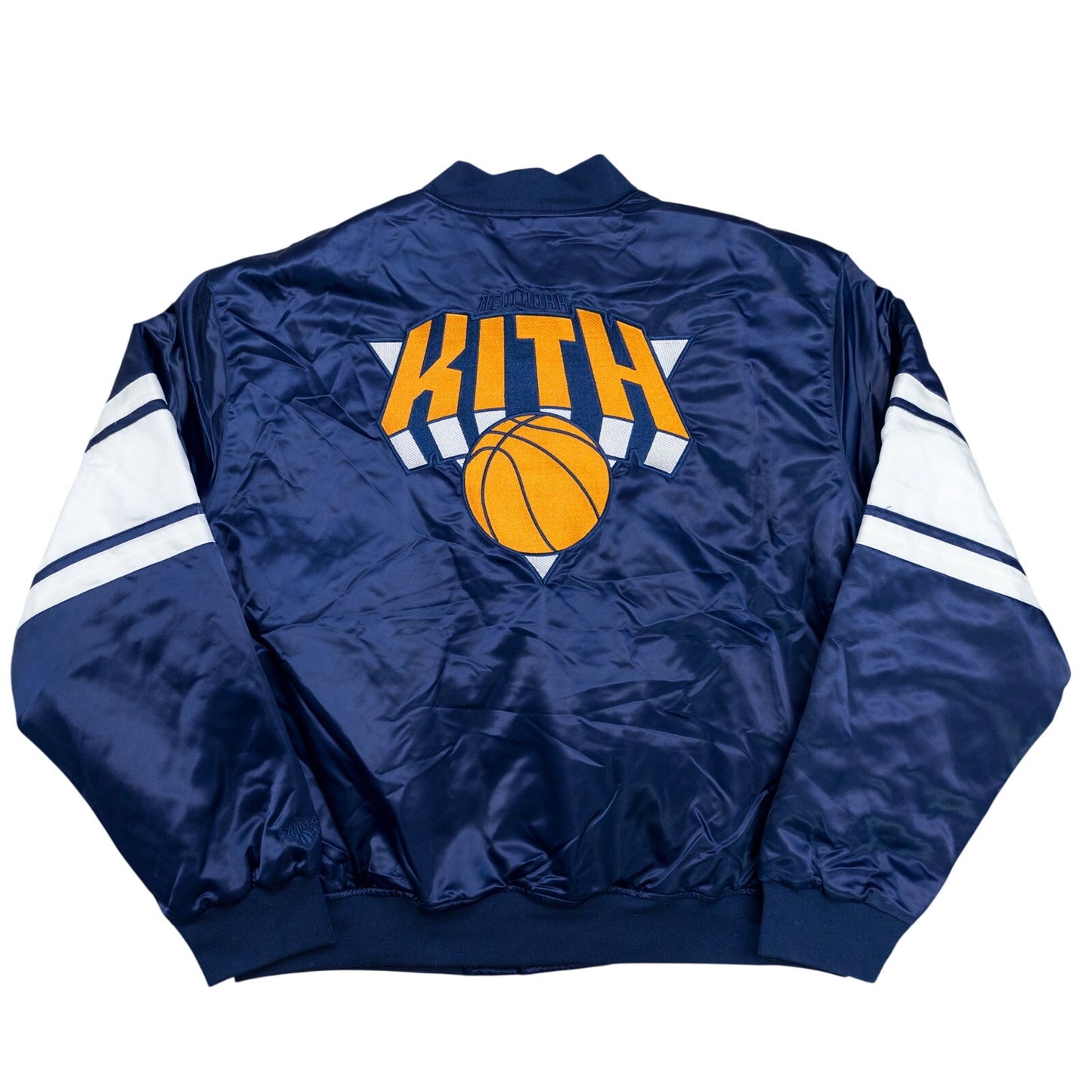 Kith for the New York Knicks Classic Satin Bomber Jacket Size M